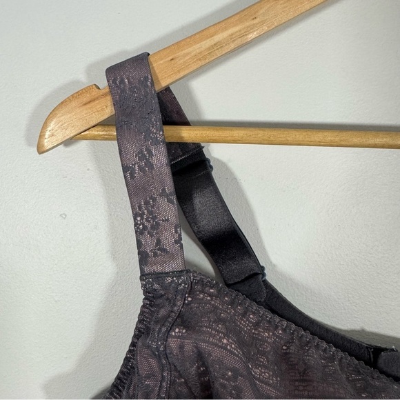 Rosa Faia Fleur Underwire Bra 44E Grey Pink Lace Overlay Anita Lingerie EUC - Picture 6 of 12